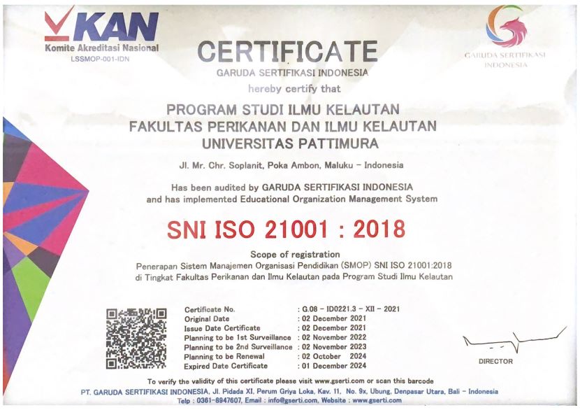 SNI ISO 21001 : 2018